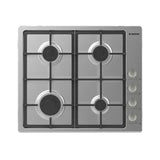 Hoover Built In Gas Hob, 4 Burners, 60 cm, Stainless Steel - HHG6LSX-EGY