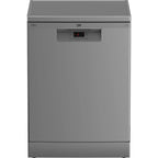 Beko Digital Built-In Dishwasher, 14 Place Settings, 5 Programs, Silver - BDFN15420S - ESTORES