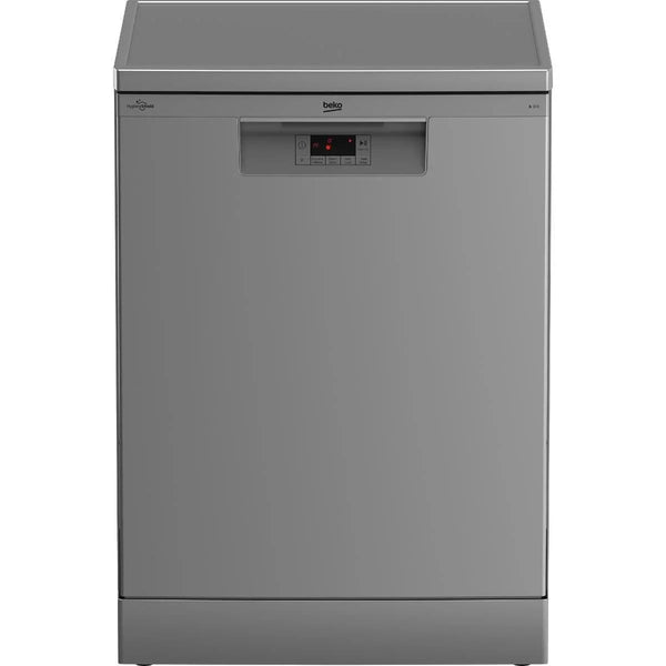 Beko Digital Built-In Dishwasher, 14 Place Settings, 5 Programs, Silver - BDFN15420S - ESTORES