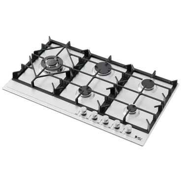 Purity Built In Gas Hob, 5 Burners, 90 cm, Stainless Steel - HPT907S - ESTORES