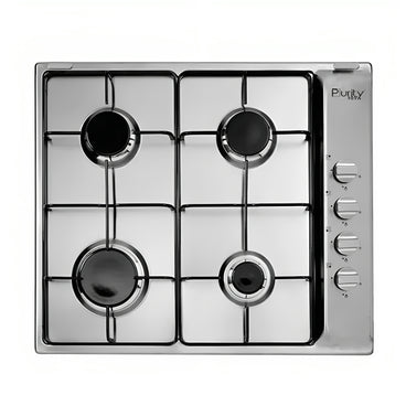 Purity Built In Gas Hob, 4 Burners, 60 cm, Stainless Steel - P601X