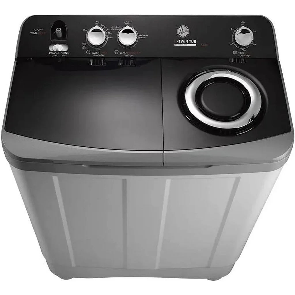 Hoover Semi-Automatic Washing Machine 12 KG , Motorine , Grey HW-HTTN12LSTO - ESTORES