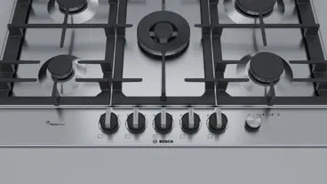 Bosch Built In Gas Hob, 5 Burners, 75 cm, Stainless Steel - Pcq7a5m90 - ESTORES