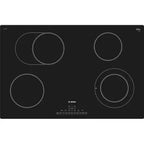 Bosch Serie 6 Electric Built-In Hob, 4 Burner, 80 cm, Black - PKN811FP1E - ESTORES