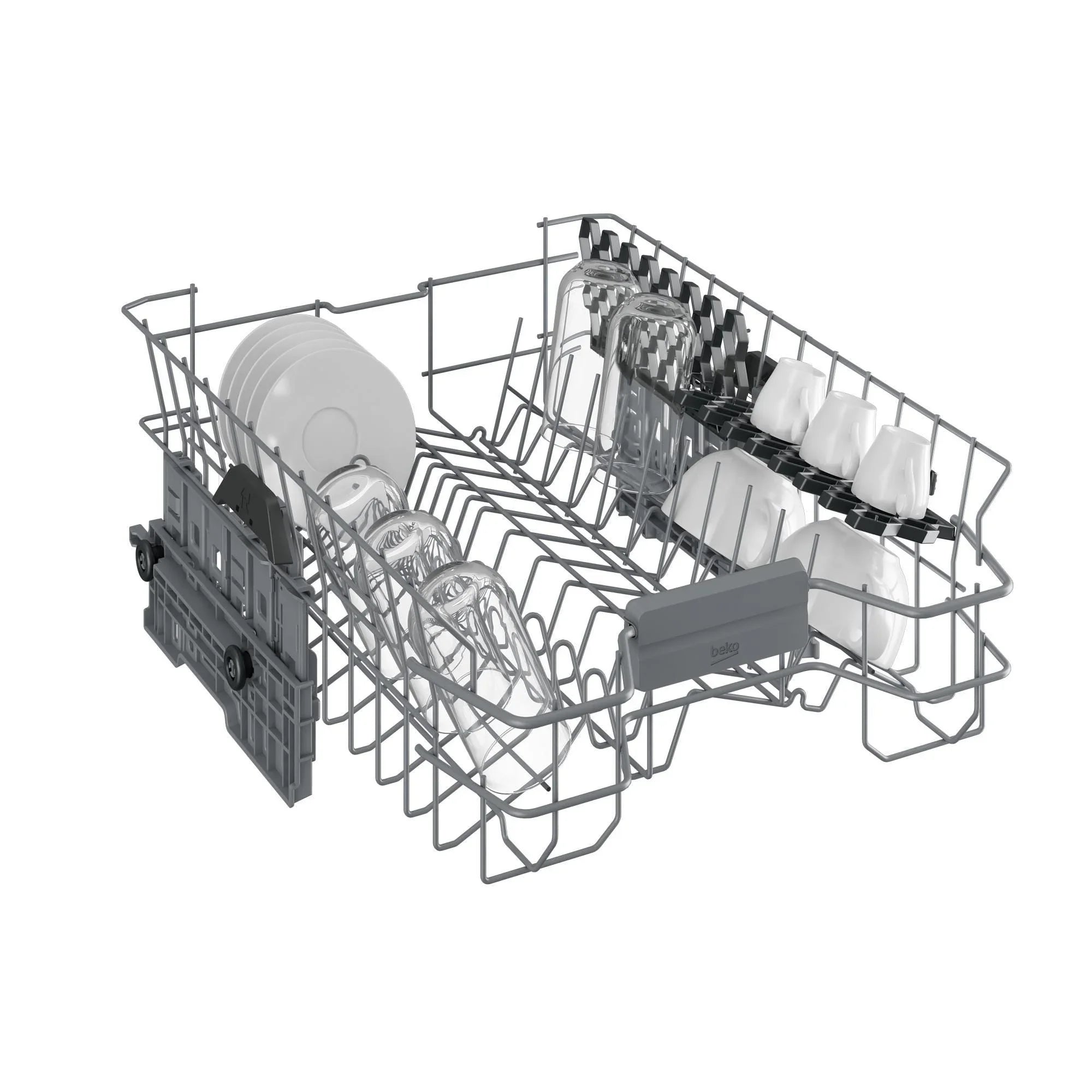 Beko Digital Dishwasher, 10 Place Settings, 5 Programs, Black - BDFS15020B - ESTORES