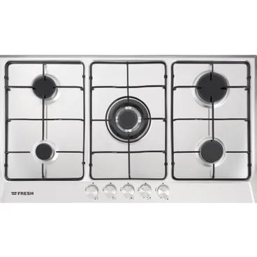 Fresh Built-In Gas Hob, 5 Burners, 90 cm, Stainless Steel - HAFR90CMS