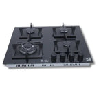 Purity Glass Built-In Gas Hob, 4 Burners, 60 cm, Black - HPT606G - ESTORES