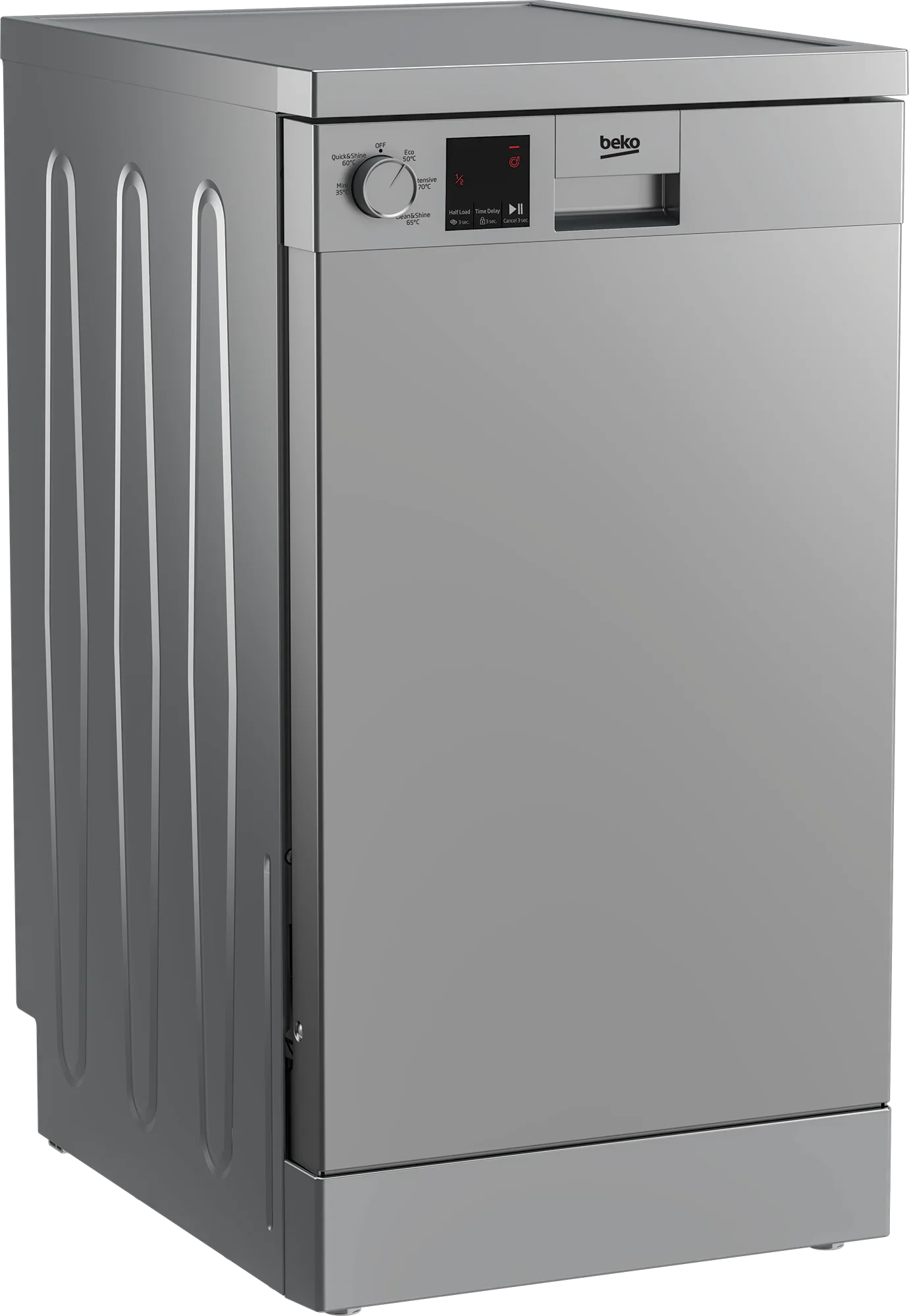 غسالة أطباق رقمية بيكو، 10 أماكن، 5 برامج، فضي - DVS05020S  Secondary image