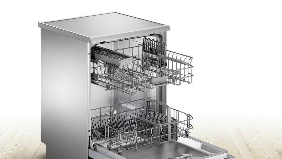 Bosch Digital Dishwasher, 12 Place Settings, 5 Programs, Silver - SMS45DI10Q - ESTORES