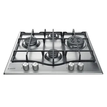 Ariston Built In Gas Hob, 4 Burners, 60 cm, Stainless Steel - PCN 641 T/IX/A - ESTORES Main image