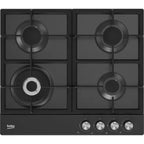 Beko Built In Gas Hob, 4 Burners, 60 cm, Black - HIAW64225BX - ESTORES