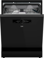 Beko bPRO 500 Digital Dishwasher, 15 Place Settings, 6 Programs, Black - BDFN36531GB - ESTORES
