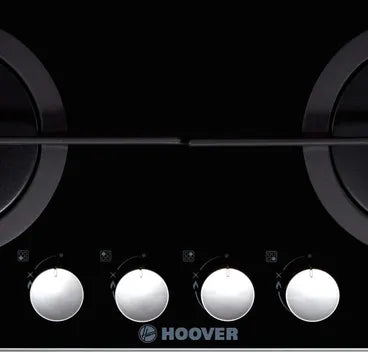 HOOVER Built-In Gas Hob, 4 Burners, 60 cm, Black Glass - HGV64SMTCGB