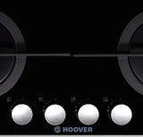 HOOVER Built-In Gas Hob, 4 Burners, 60 cm, Black Glass - HGV64SMTCGB