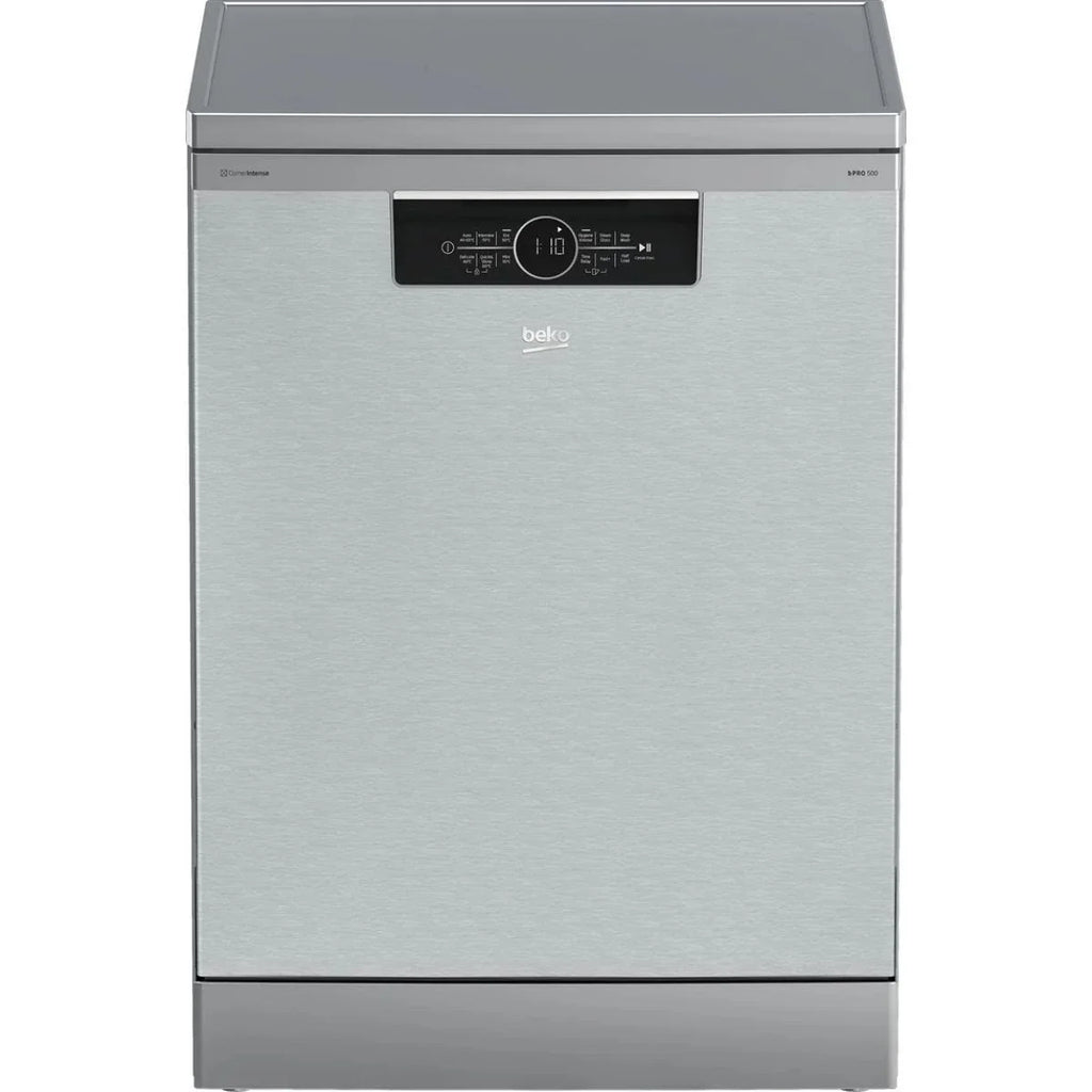 Beko Digital Dishwasher With Inverter Technology, 15 Place Settings, 6 Programs, Silver - BDFN36531XC - ESTORES