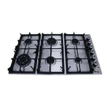 Purity EXEP Built In Gas Hob, 6 Burners, 90 cm, Stainless Steel - HPT903S - ESTORES Main image