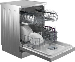 Beko Digital Built-In Dishwasher, 14 Place Settings, 5 Programs, Silver - BDFN15420S
