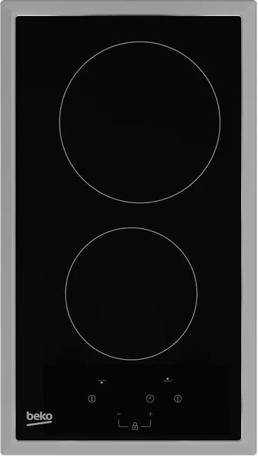 Beko Built-In Electric Hob, 2 Burners, 30 cm, Black - HDMC 32400 TX - ESTORES