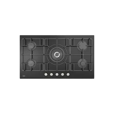 Beko Built In Gas Hob, 5 Burners, 90 cm, Black - HISW 95226 SEL