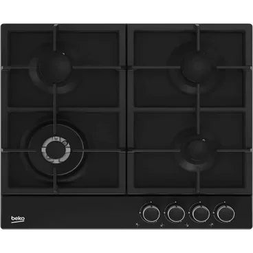 Beko Gas Built-In Hob, 4 Burners, 60 cm, Black - HIAW 64225 BX - ESTORES Main image