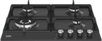 Beko Built In Gas Hob, 4 Burners, 60 cm, Black - HIAW64225BX - ESTORES