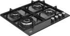 Beko Built In Gas Hob, 4 Burners, 60 cm, Black - HIAW64225BX - ESTORES