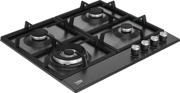 Beko Built In Gas Hob, 4 Burners, 60 cm, Black - HIAW64225BX - ESTORES