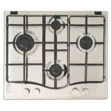 Ariston Built-In Gas Hob, 4 Burners, 60 cm, Stainless Steel - PCN 642 IX/A - ESTORES Main image