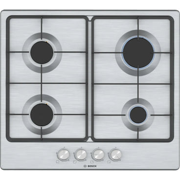 Bosch Built-In Gas Hob, 4 Burners, 60 cm, Stainless Steel - PGP6B5O62Q