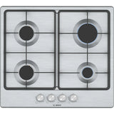 Bosch Built-In Gas Hob, 4 Burners, 60 cm, Stainless Steel - PGP6B5O62Q