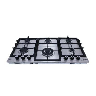 Purity EXEP Built In Gas Hob, 6 Burners, 90 cm, Stainless Steel - HPT902S - ESTORES Main image