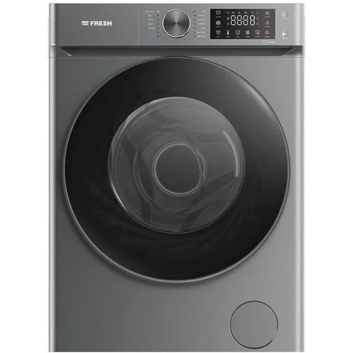 Fresh Front Load Full Automatic Washing Machine With Inverter Technology, 8 kg, Dark Silver - 500016426 - ESTORES