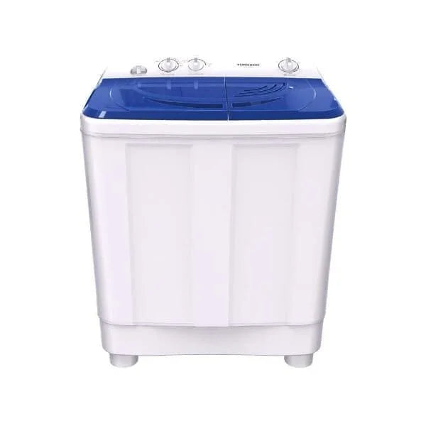 TORNADO Twin Tub Half Automatic Washing Machine , 7 Kg , White And Blue - Twh - Z07Dne - W - ESTORES