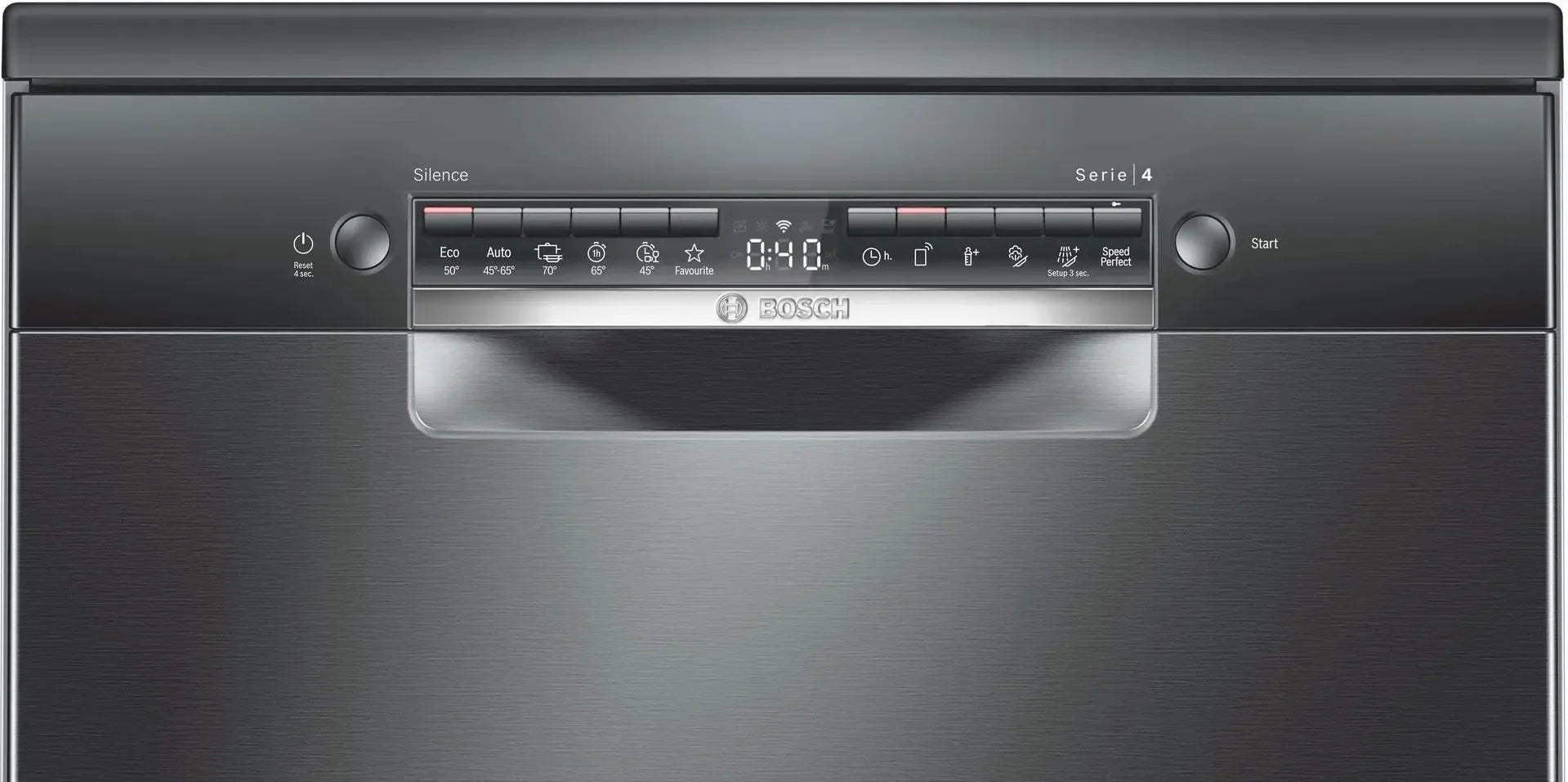 Bosch Series 4, free-standing dishwasher, 60 cm, Black inox,SMS4IKC62T - ESTORES