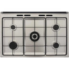 Zanussi Steel Plus Gas Cooker, 5 Burners, 90 cm, Stainless Steel - ZCG922A6XA - ESTORES