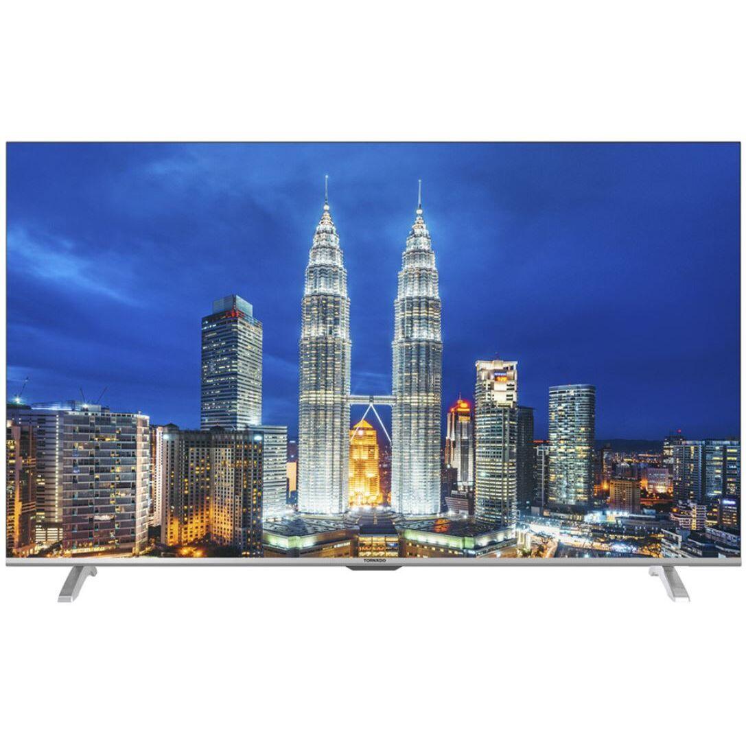 TORNADO 4K Smart Frameless LED TV 65 Inch With Android System, Built-In Receiver, 3 HDMI and 2 USB Inputs