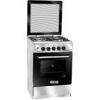 Unionaire ECO Gas Cooker, 60 cm, 4 Burners, Stainless Steel Black - C66SS-AC-447-F-ECOP-2W-AL - ESTORES