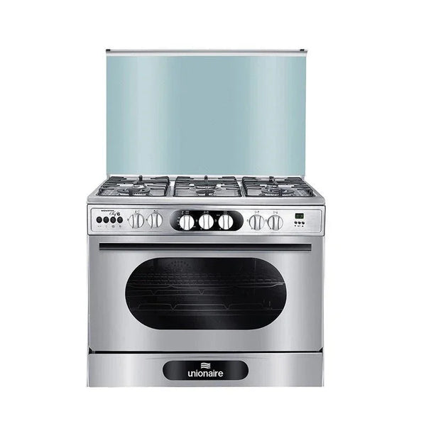 Unionaire Monster Chef Digital Gas Cooker, 6 Burners, 90cm, Silver - C69SSP2C511DSF2W6MOAL - ESTORES
