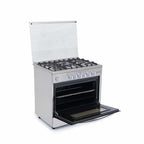 White Point Gas Cooker, 5 Burners, 90 cm, Silver - WPGC9060XA - ESTORES