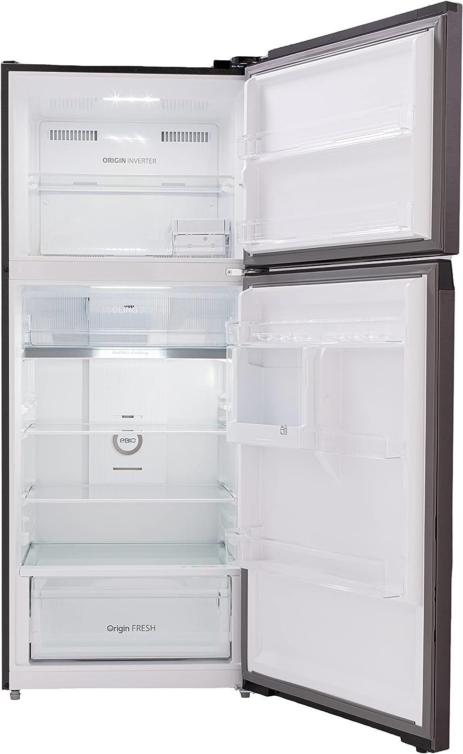 Toshiba No Frost Refrigerator with Inverter Technology, 338 Liters, Grey - GR-RT468WE-PMN-37
