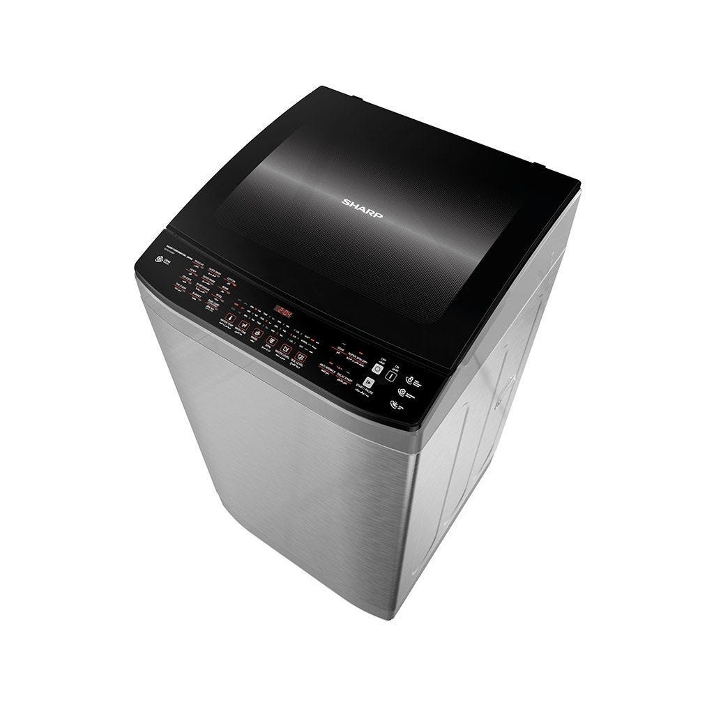 SHARP Top Load Automatic Washing Machine With Inverter Technology, 11 kg, Stainless Steel - ES-TD11GSSP