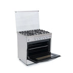 White Point Gas Cooker, 5 Burners, 90 cm, Stainless Steel - WPGC9060XFSAM - ESTORES