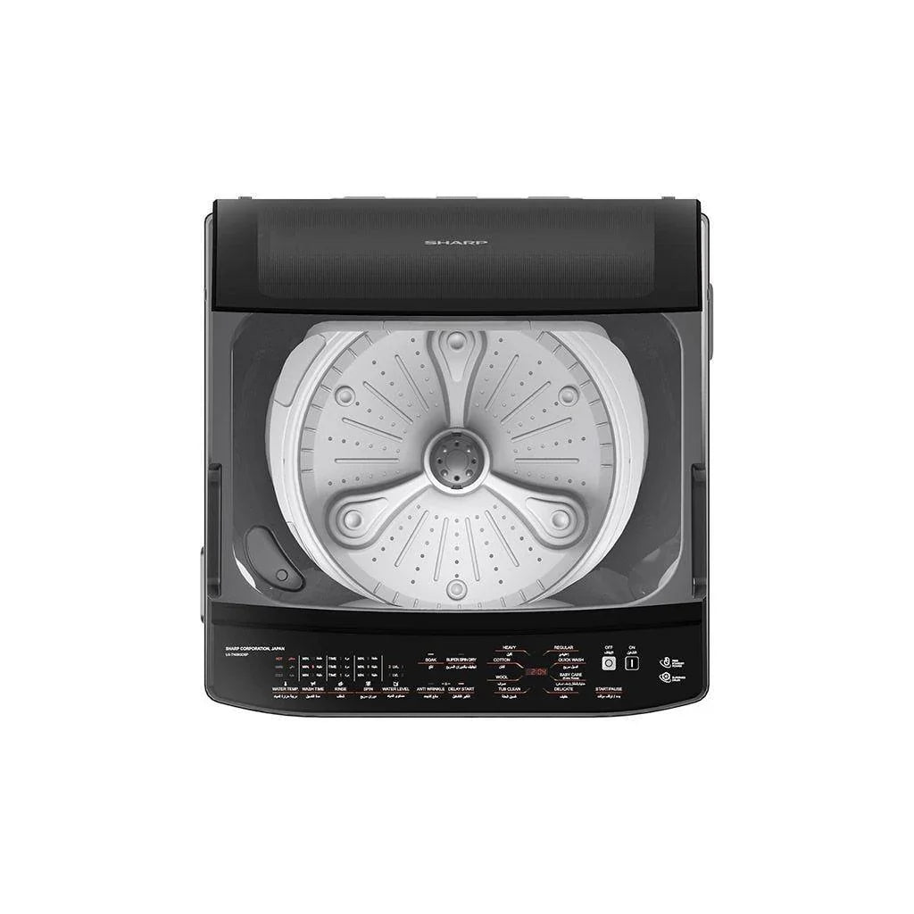 SHARP Digital Top Automatic Washing Machine, 9 Kg, Silver - ES-TN09GSLP - ESTORES