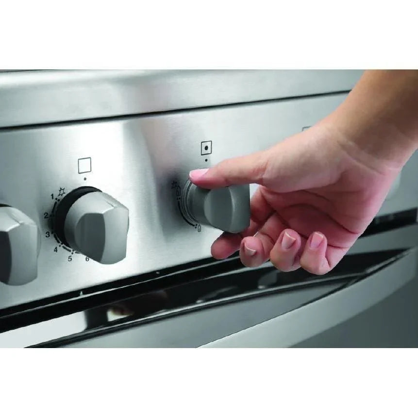 Zanussi Gas Cooker, 4 Burners, 60 cm, Silver - ZCG622A6XA - ESTORES