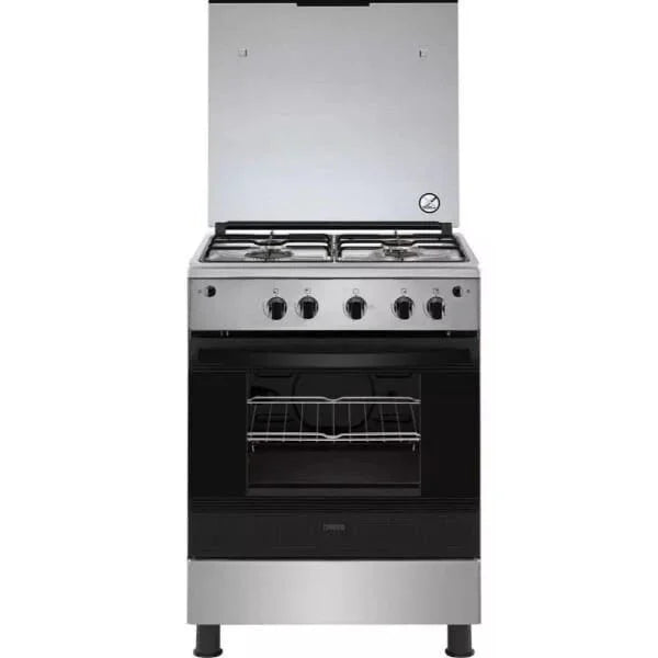 Zanussi Gas Cooker, 4 Burners, 60 cm, Silver - ZCG622A6XA - ESTORES