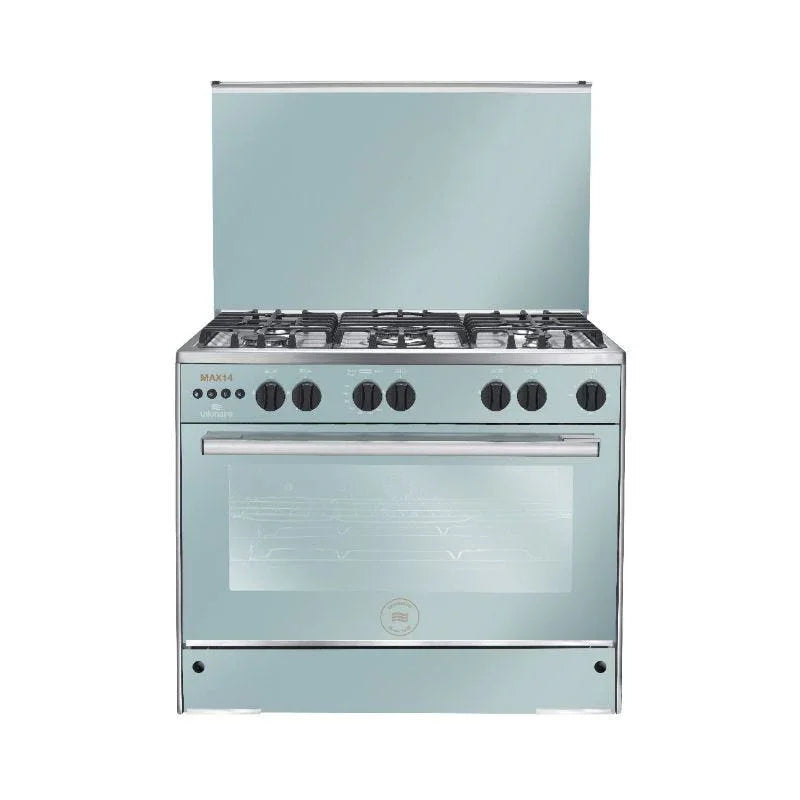 Unionaire MAX 14 Gas Cooker, 90 cm, 5 Burners, Stainless Steel - C69SS-GC-447-IFSO-2W-M14-AL - ESTORES