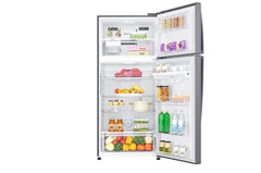LG Digital No Frost Refrigerator With Inveter Technology, 475 Liters, Silver - GN-H622HLHL
