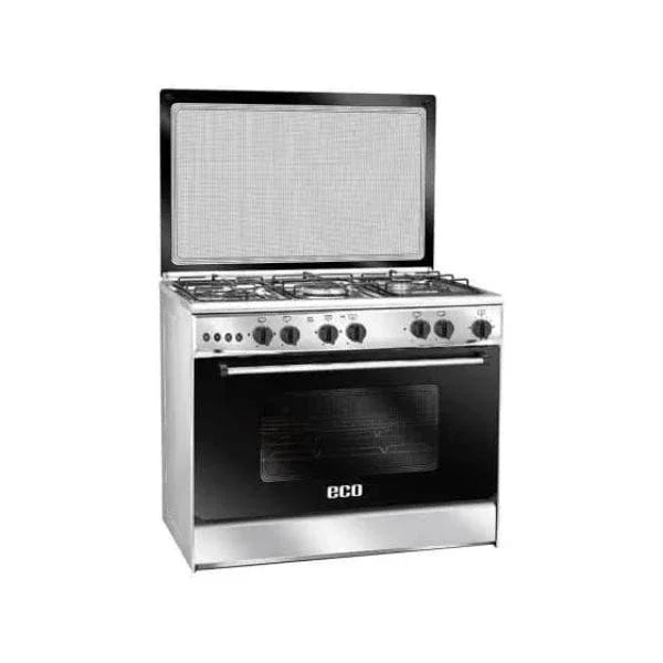 Unionaire ECO Gas Cooker, 5 Burners, 80cm, Silver - C68SSAC447FECOP2W - ESTORES