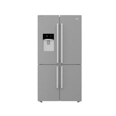 Beko Digital Refrigerator With Water Dispenser, No Frost, 565 Liters, 4 Doors, Silver - GNE134626ZX