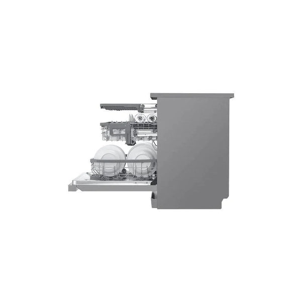 LG Digital Dishwasher With Inverter Technology, 14 Place Settings, 10 Programs, Silver - DFB325HS - ESTORES